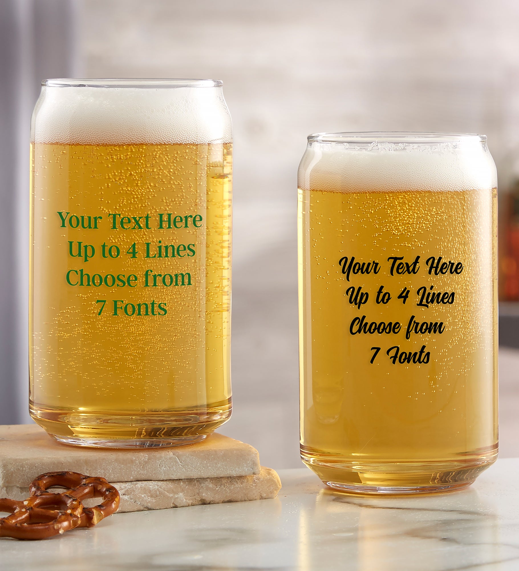 Write Your Own Custom Printed Beer Glass Collection